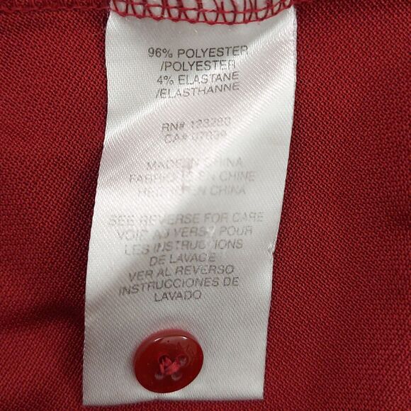 Travis Mathew Polo Shirt Mens XL Burgundy Short Sleeve Golf Performance Casual - Picture 9 of 11